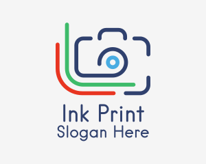 Minimalist Printing Camera  logo design