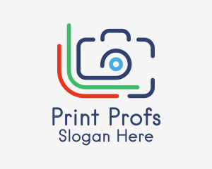 Minimalist Printing Camera  logo design