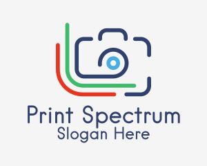 Minimalist Printing Camera  logo design