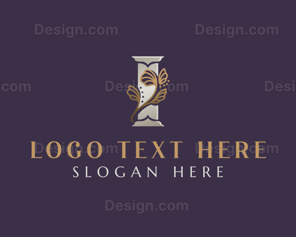 Floral Beauty Letter I Logo