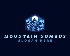 Alpine Mountain Peak logo design