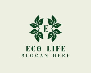 Organic Herbal Leaves logo design