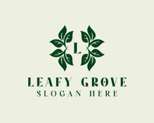 Organic Herbal Leaves logo design