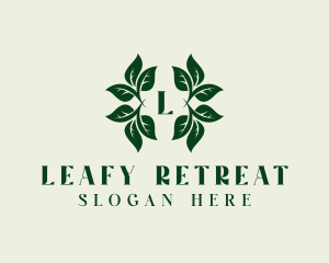 Organic Herbal Leaves logo design