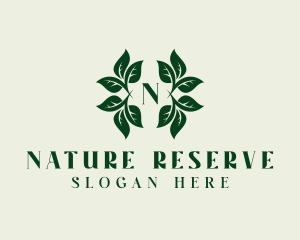 Organic Herbal Leaves logo design