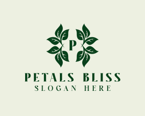 Organic Herbal Leaves logo design