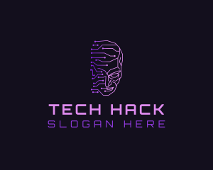 Technology Circuit Head logo design