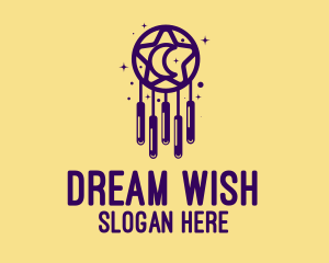 Moon Star Dreamcatcher logo design