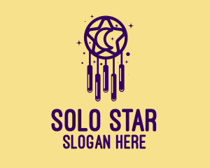 Moon Star Dreamcatcher logo design