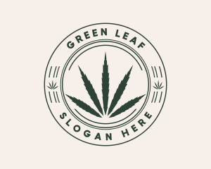 Herbal Cannabis Plant logo