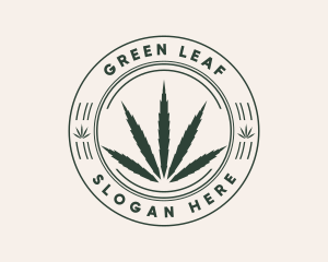 Herbal Cannabis Plant logo design