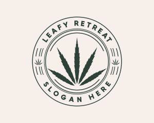 Herbal Cannabis Plant logo design