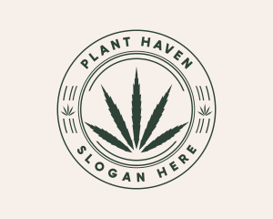 Herbal Cannabis Plant logo design