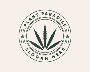 Herbal Cannabis Plant logo design