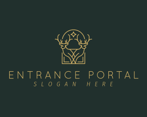 Luxury Deer Arch  logo design