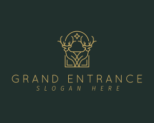 Luxury Deer Arch  logo design