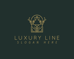 Luxury Deer Arch  logo design