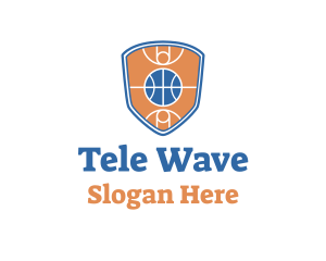 Basketball Sports Shield logo design