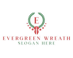 Holiday Ribbon Wreath logo