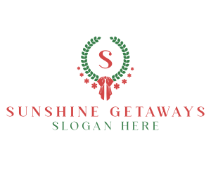 Holiday Ribbon Wreath logo