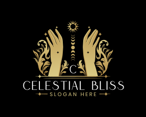 Luxury Celestial Hand logo design