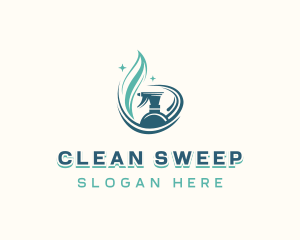 Cleaning Sprayer Disinfection logo design