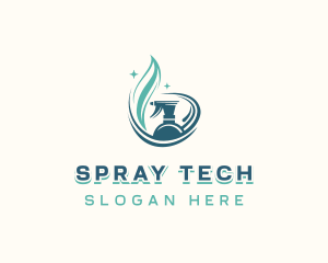 Cleaning Sprayer Disinfection logo design