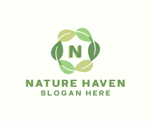 Eco Nature Leaf logo design