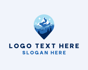 Glacier - Travel Mountain Destination logo design