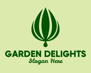 Natural Palm Plant  logo design