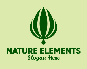 Natural Palm Plant  logo design