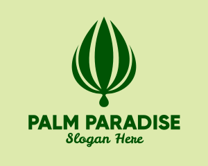 Natural Palm Plant  logo design