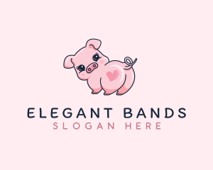 Cute Piglet Baby logo design