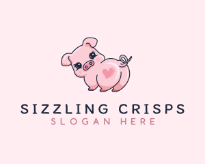 Cute Piglet Baby logo design