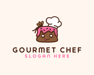 Cute Chef Cake logo design