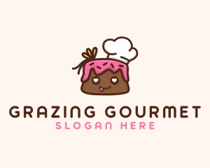 Cute Chef Cake logo design