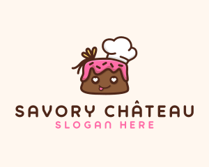 Cute Chef Cake logo design