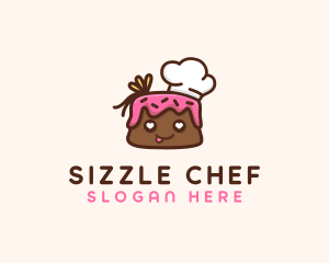 Cute Chef Cake logo design