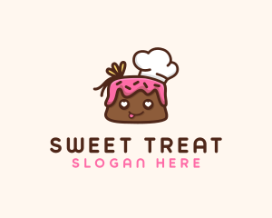 Cute Chef Cake logo design