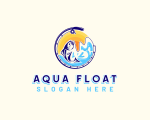 Aqua Fishing Sea logo design