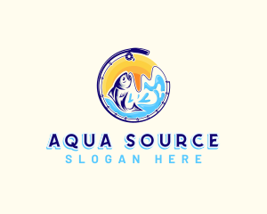 Aqua Fishing Sea logo design