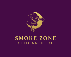 Moon Sexy Smoking logo design