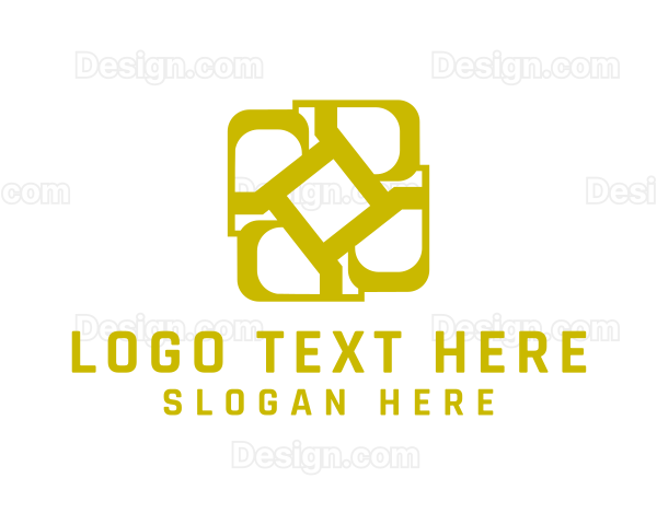 Golden Elegant Letter D Logo