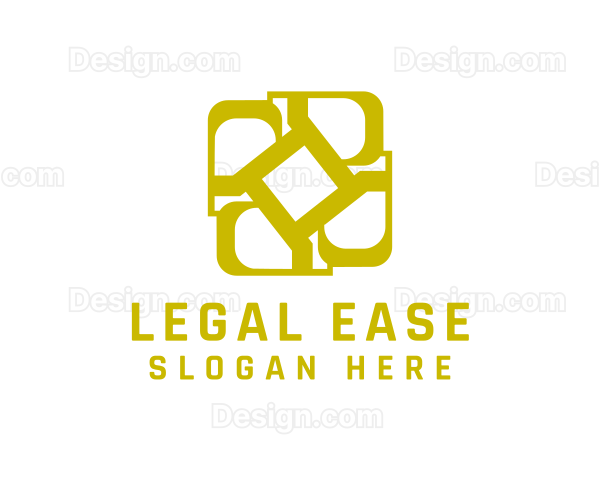 Golden Elegant Letter D Logo