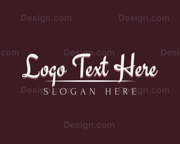 Fashion Cursive Wordmark Logo