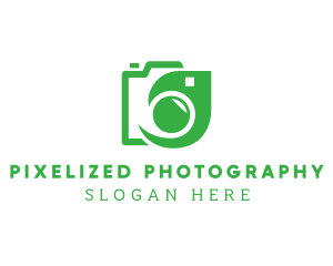 Leaf Camera Outline logo design