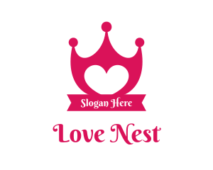 Lovely Heart Shield logo design