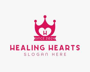 Lovely Heart Shield logo design