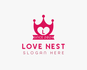 Lovely Heart Shield logo design