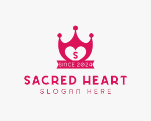 Lovely Heart Shield logo design